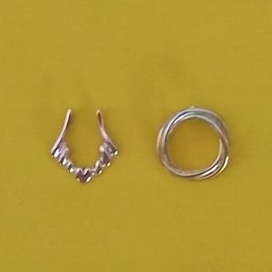 2 Shinny Gold Color Pendants